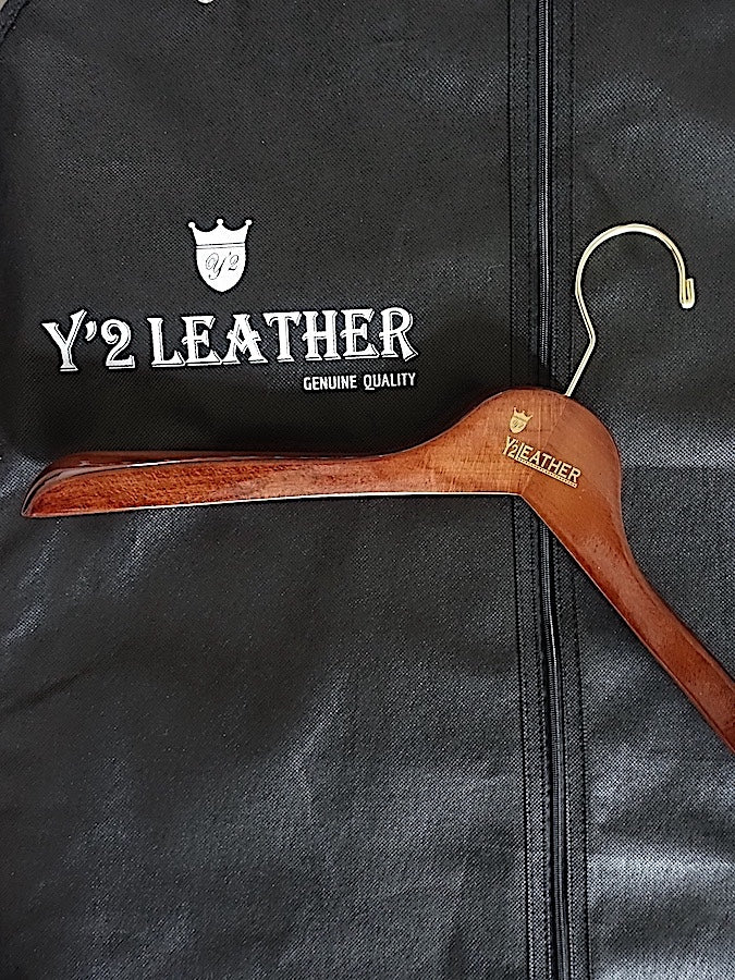 Y'2 LEATHER - LS-15 - ANILINE HORSE WORK JACKET - Black