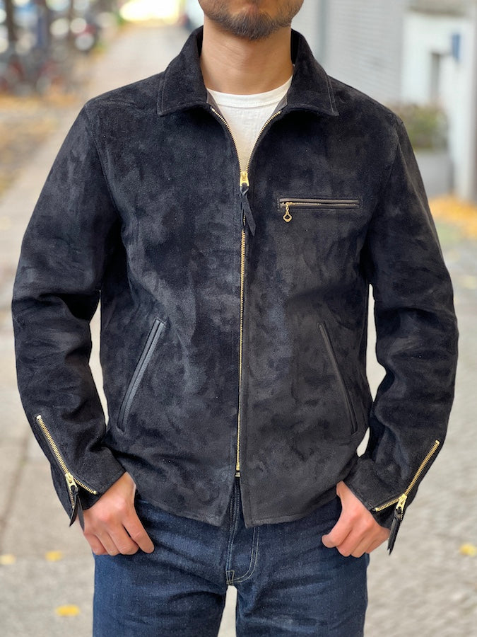 TR-65 - STEER SUEDE SINGLE RIDERS - Black