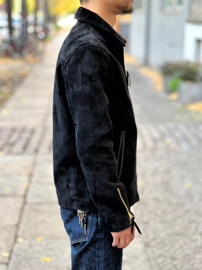 TR-65 - STEER SUEDE SINGLE RIDERS - Black