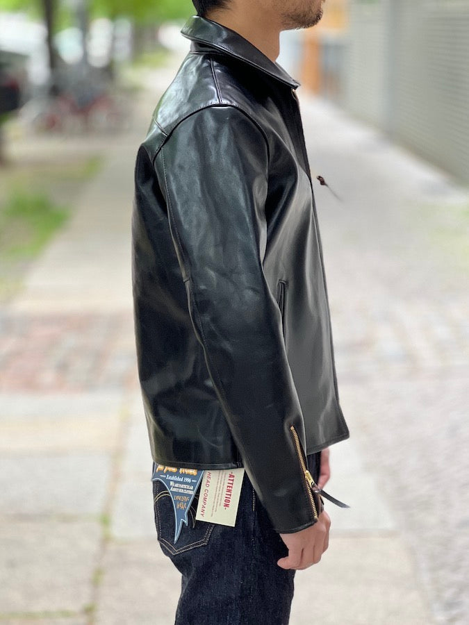 VINTAGE Horsehide Light - Single Riders Jacket - PR-65 - Black