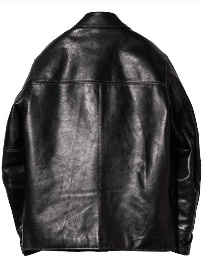 Y'2 LEATHER - ECO Horsehide CAR COAT - EC-77 - Black