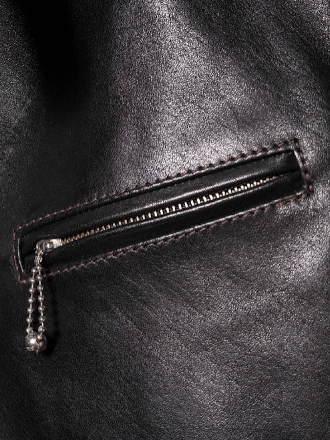 Y'2 LEATHER - ECO Horsehide CAR COAT - EC-77 - Black