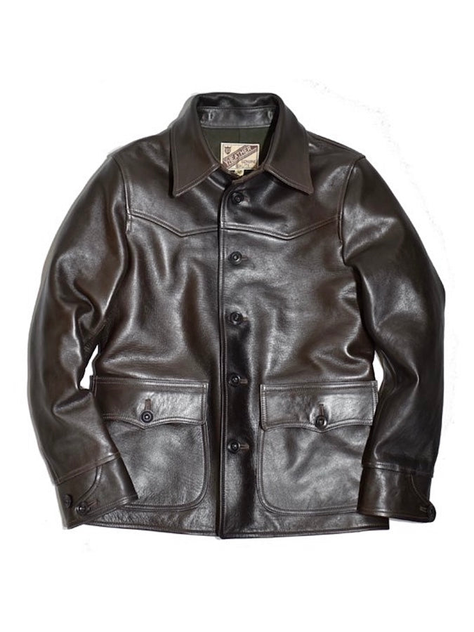 HAND-DYED Horsehide CAR COAT - HNC-82 - Black Brown