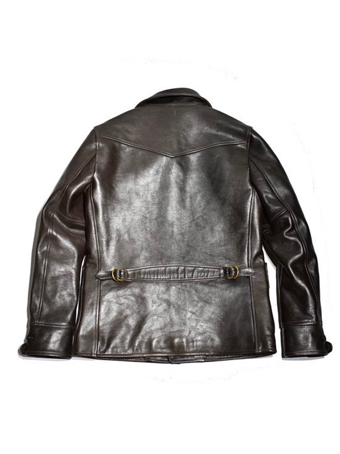 HAND-DYED Horsehide CAR COAT - HNC-82 - Black Brown