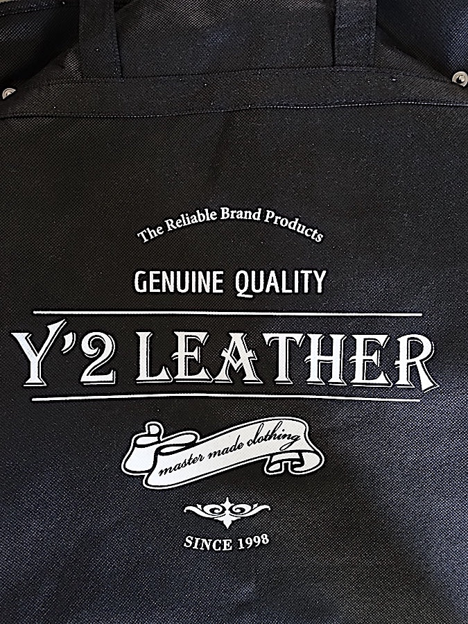 Y'2 LEATHER - LB-140 - ANILINE HORSEHIDE- 1st TYPE G ジャン Leather Jacket - Black