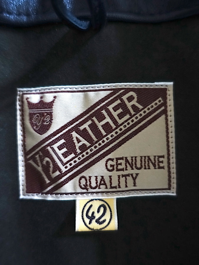 Y'2 LEATHER - Aniline Horsehide - COSSACK Leather Jacket - Black