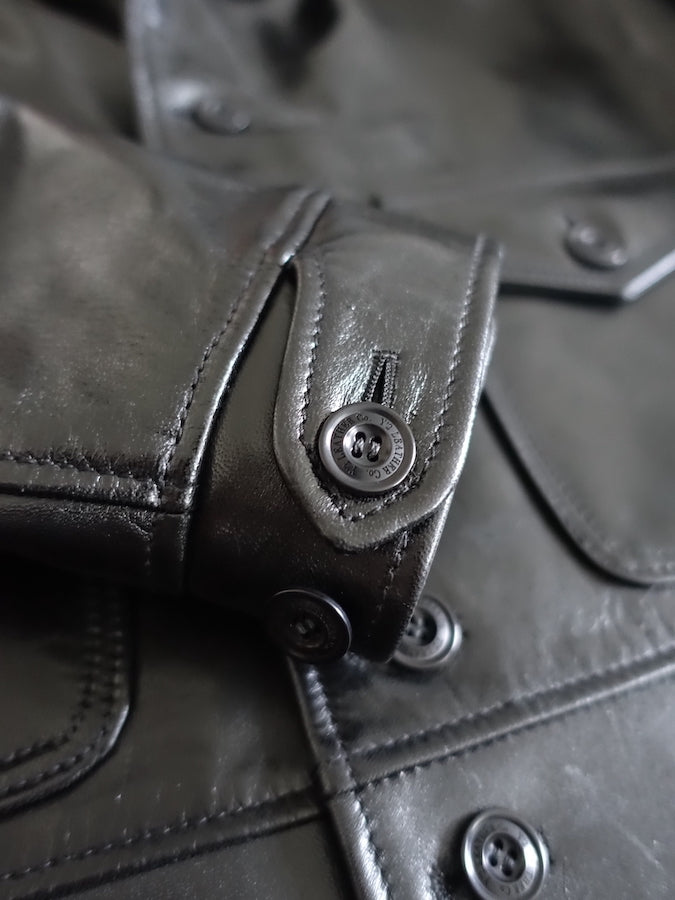 Y'2 LEATHER - Aniline Horsehide - COSSACK Leather Jacket - Black