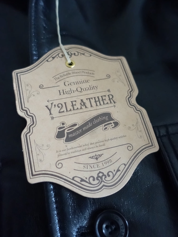 Y'2 LEATHER - Aniline Horsehide - COSSACK Leather Jacket - Black