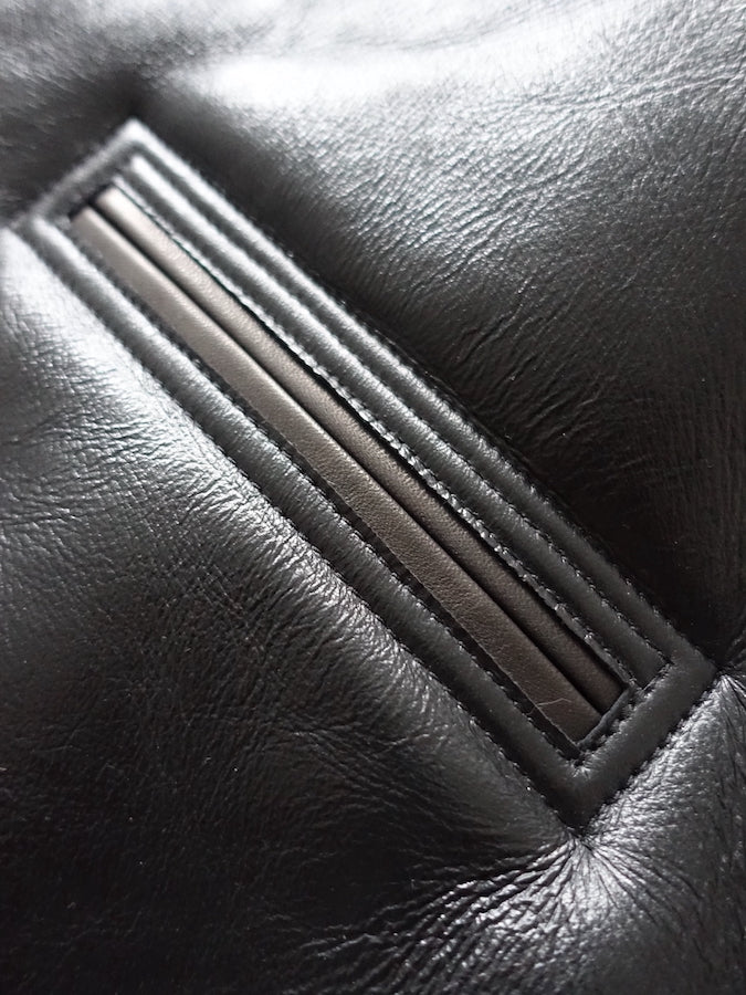 Y'2 LEATHER - COLOMER MOUTON - Type B-6 - Lampskin x Horsehide Jacket - Black