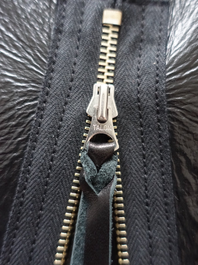 Y'2 LEATHER - COLOMER MOUTON - Type B-6 - Lampskin x Horsehide Jacket - Black