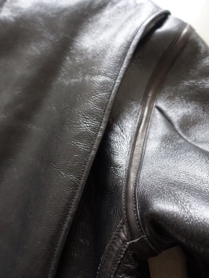 Y'2 LEATHER - COLOMER MOUTON - Type B-6 - Lampskin x Horsehide Jacket - Black