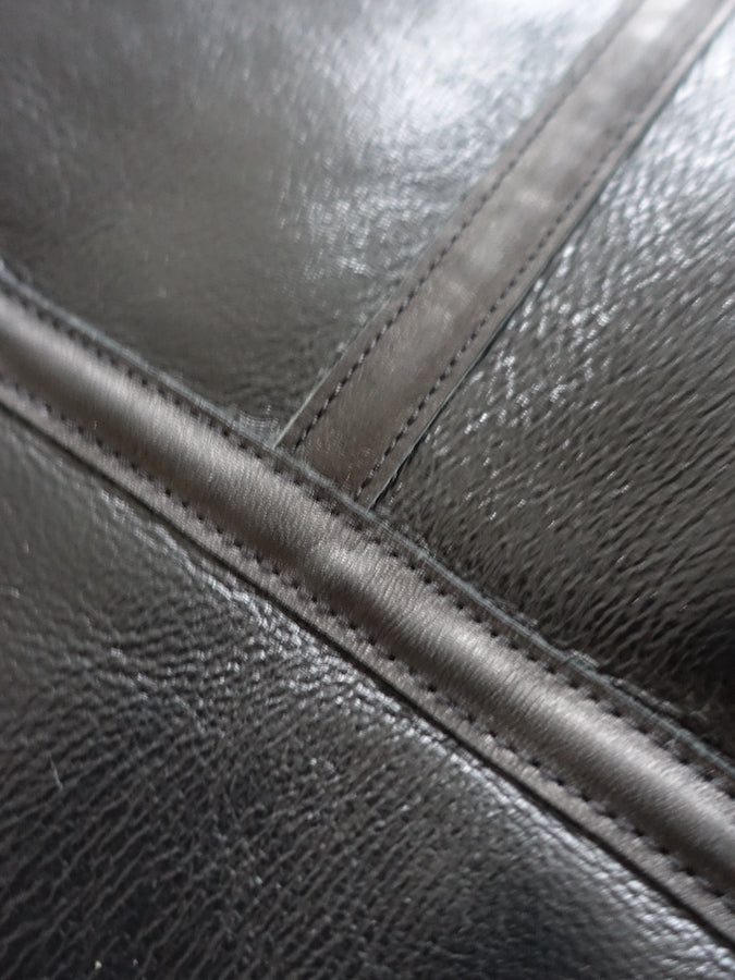 Y'2 LEATHER - COLOMER MOUTON - Type B-6 - Lampskin x Horsehide Jacket - Black