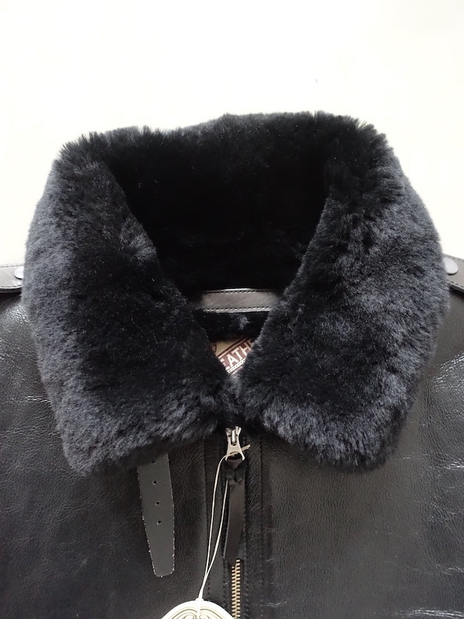 Y'2 LEATHER - COLOMER MOUTON - Type B-6 - Lampskin x Horsehide Jacket - Black