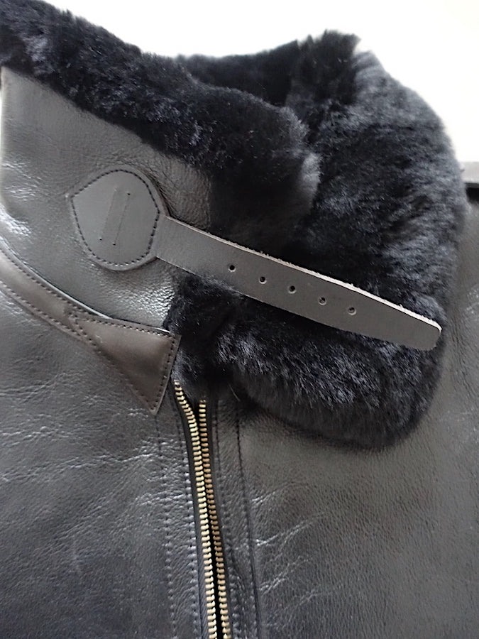 Y'2 LEATHER - COLOMER MOUTON - Type B-6 - Lampskin x Horsehide Jacket - Black