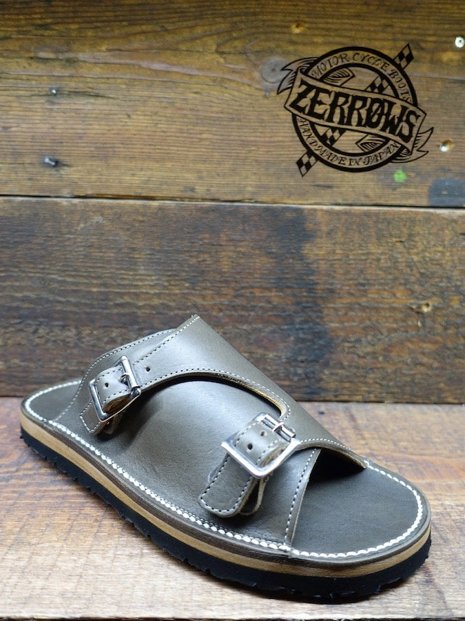 ZERROWS - DOUBLE MONK SANDAL - Grey【NEW YORK】Leather