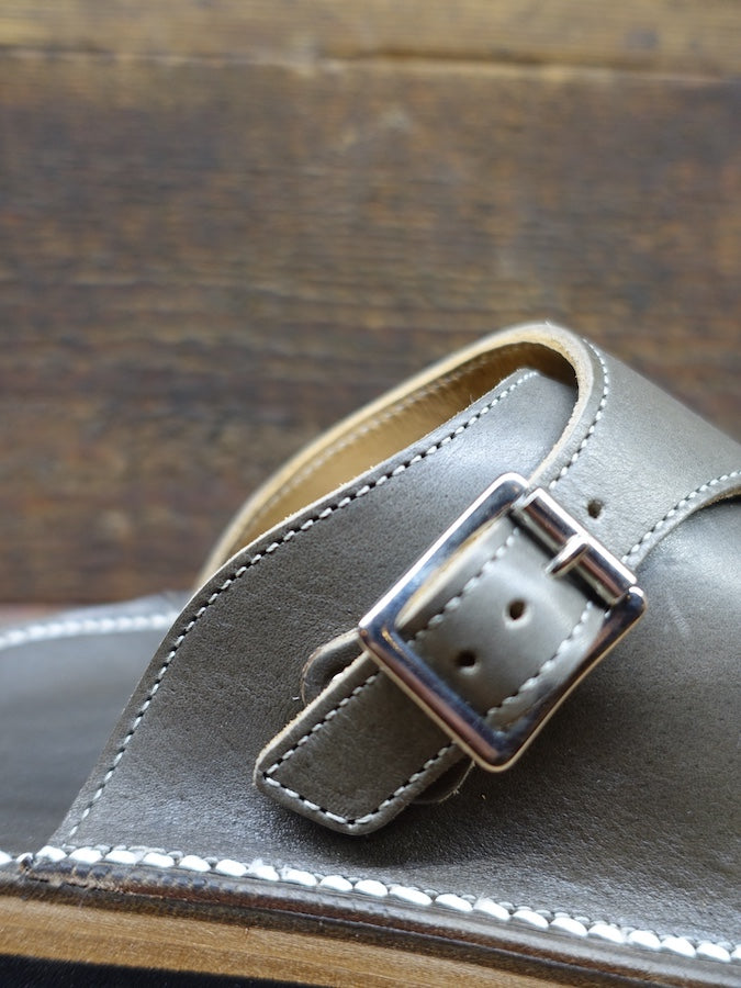 ZERROWS - DOUBLE MONK SANDAL - Grey【NEW YORK】Leather
