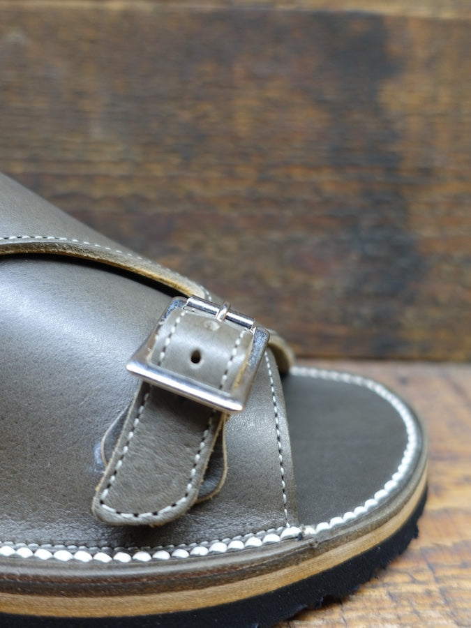 ZERROWS - DOUBLE MONK SANDAL - Grey【NEW YORK】Leather