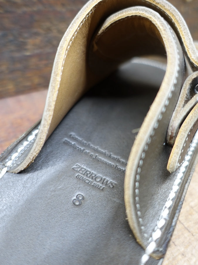 ZERROWS - DOUBLE MONK SANDAL - Grey【NEW YORK】Leather