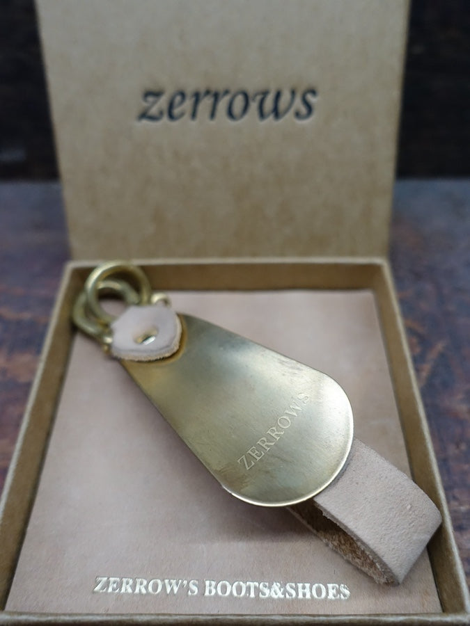 ZERROWS - BRASS SHOEHORN - Natural Horween Latigo Leather
