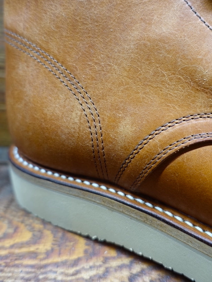 ZERROWS - BONEAKERS LINE - SW6 Boots - Brown OILED SCRATCH Leather - 6 inch Height