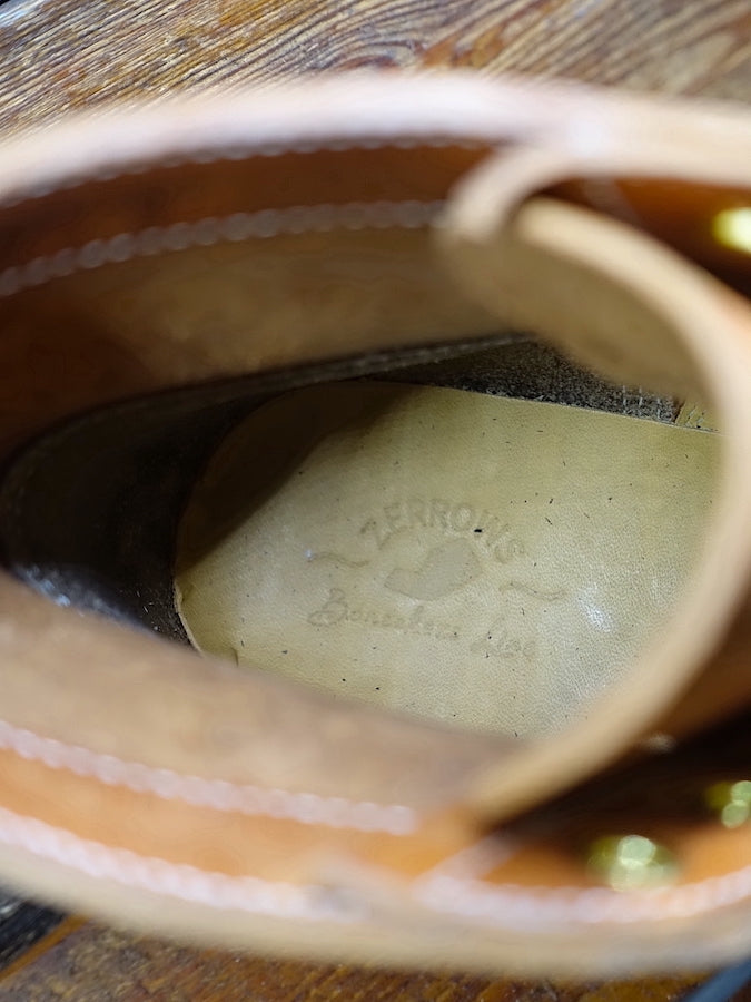 ZERROWS - BONEAKERS LINE - SW6 Boots - Brown OILED SCRATCH Leather - 6 inch Height