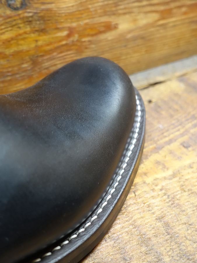 ZERROWS - CUSTOM - TYPE ONE Engineer Boots - Black LATIGO HORWEEN Leather - 10 inch Height