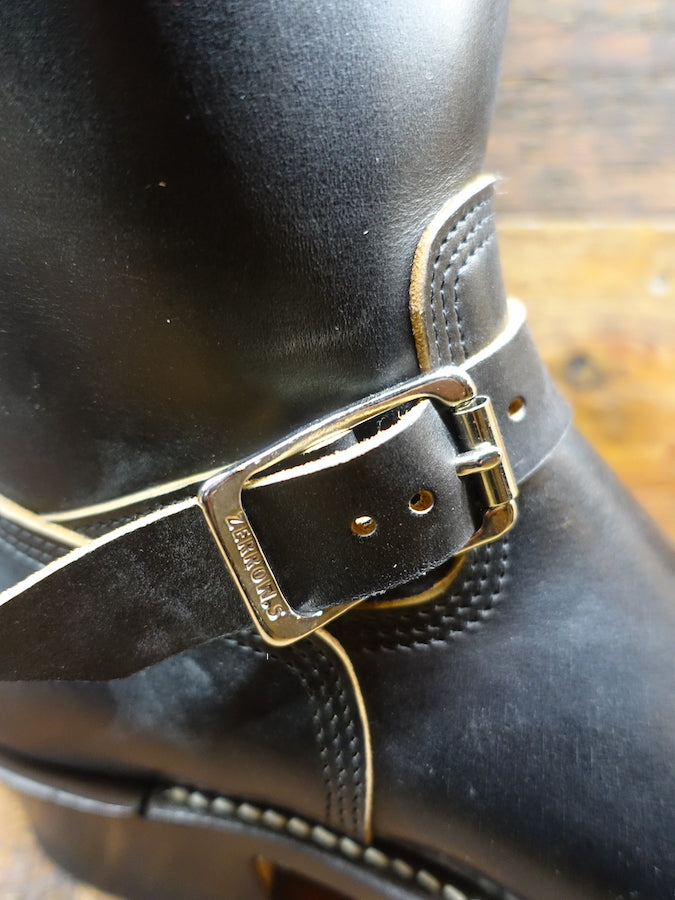 ZERROWS - CUSTOM - TYPE ONE Engineer Boots - Black LATIGO HORWEEN Leather - 10 inch Height