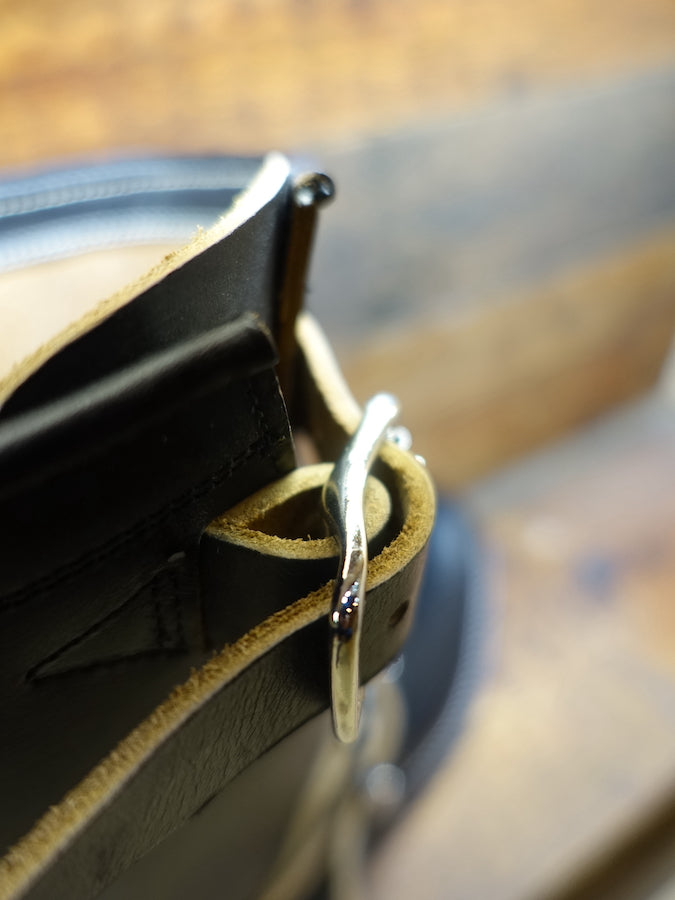 ZERROWS - CUSTOM - TYPE ONE Engineer Boots - Black LATIGO HORWEEN Leather - 10 inch Height