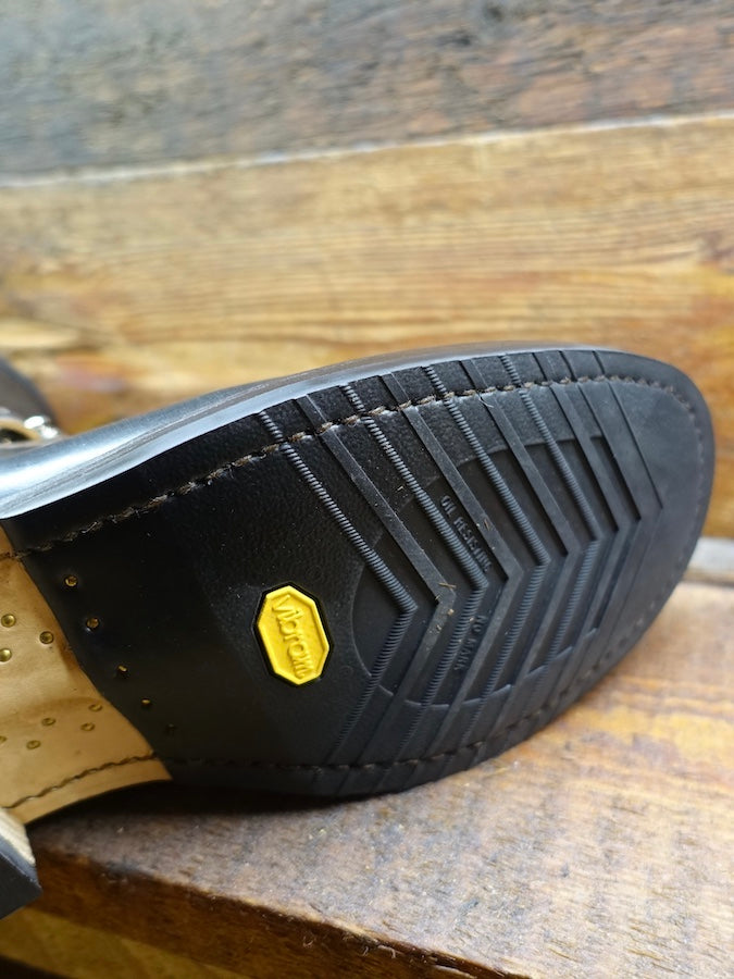 ZERROWS - CUSTOM - TYPE ONE Engineer Boots - Black LATIGO HORWEEN Leather - 10 inch Height