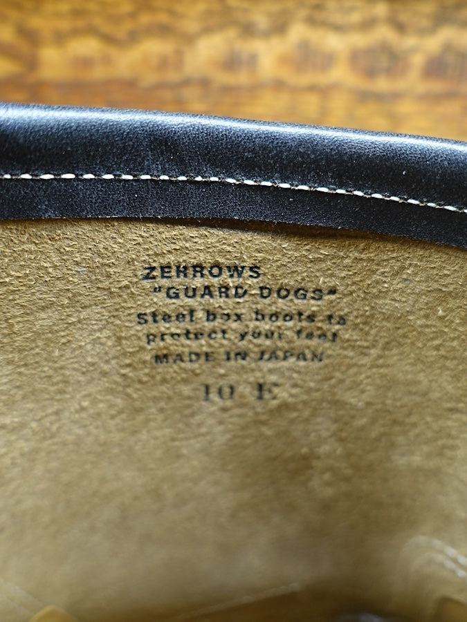 ZERROWS - " GUARD DOGS " G100-ER - Stell Toe Engineer Boots - Black Premium HORSEBUTT Leather - 9 inch Height