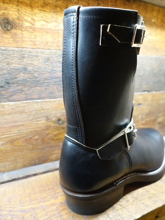 ZERROWS - " GUARD DOGS " G100-ER - Stell Toe Engineer Boots - Black Premium HORSEBUTT Leather - 9 inch Height