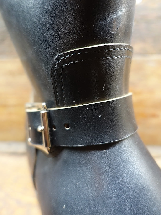 ZERROWS - " GUARD DOGS " G100-ER - Stell Toe Engineer Boots - Black Premium HORSEBUTT Leather - 9 inch Height