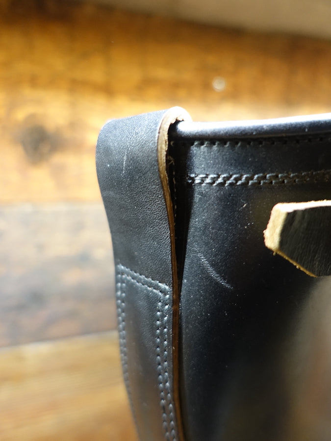 ZERROWS - CUSTOM - TYPE ONE Engineer Boots - Black Premium HORSEBUTT Leather - 10 inch Height