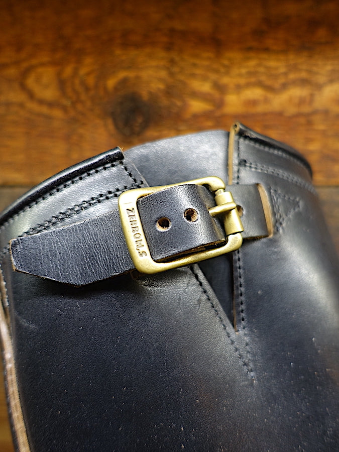 ZERROWS - CUSTOM - TYPE ONE Engineer Boots - Black Premium HORSEBUTT Leather - 10 inch Height