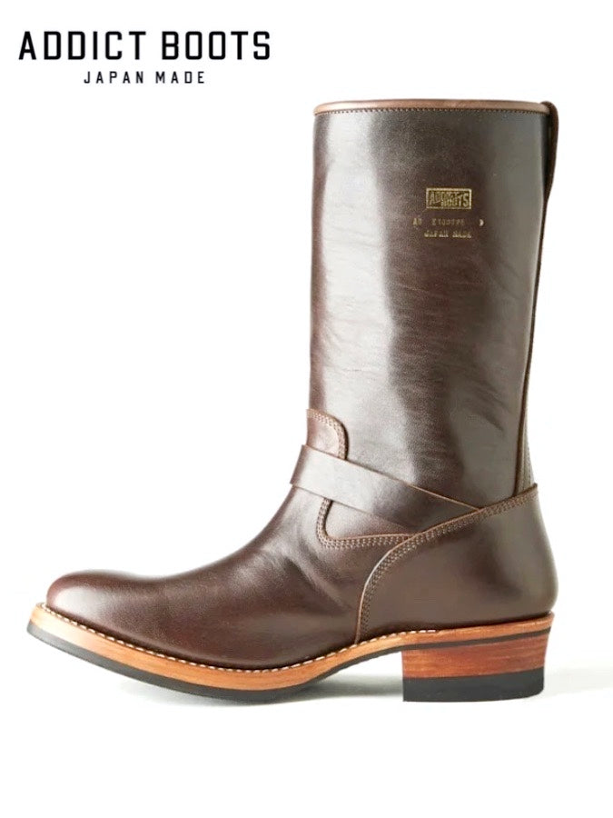 ADDICT BOOTS - AB-01H-ST HORSEHIDE ENGINEER BOOTS STANDARD - BROWN