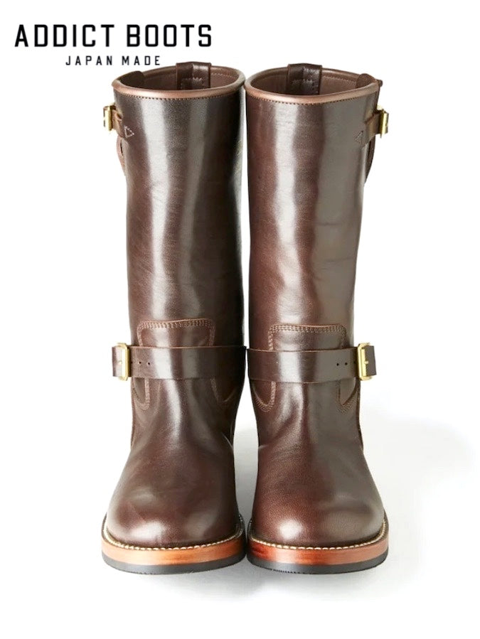 ADDICT BOOTS - AB-01H-ST HORSEHIDE ENGINEER BOOTS STANDARD - BROWN