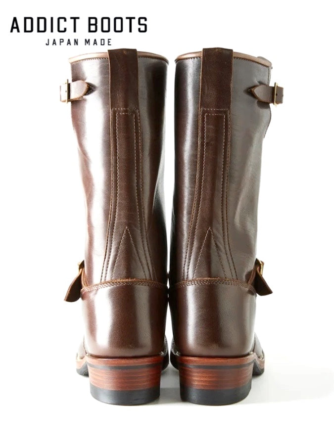 ADDICT BOOTS - AB-01H-ST HORSEHIDE ENGINEER BOOTS STANDARD - BROWN