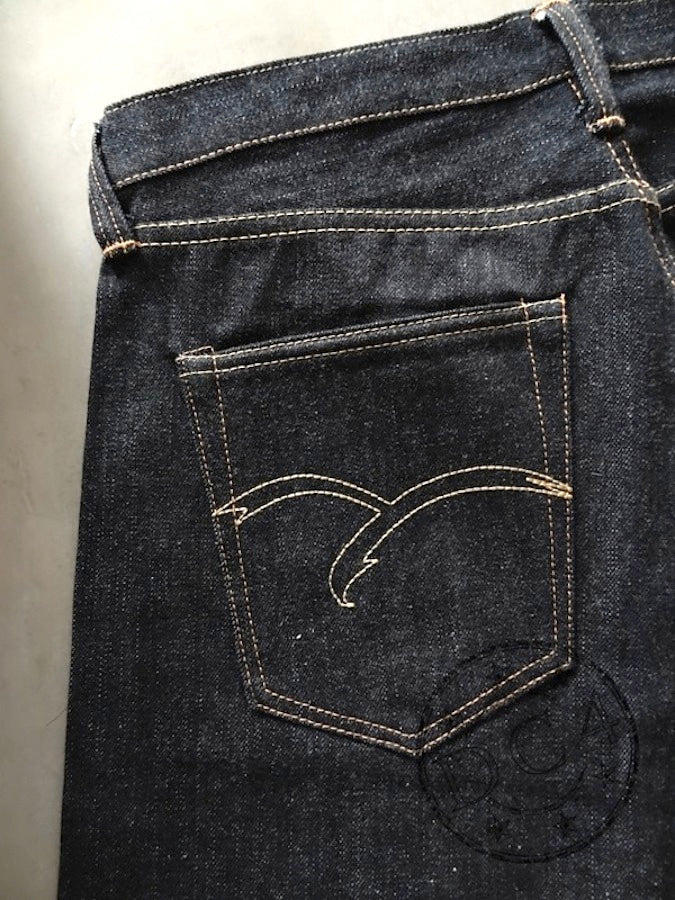 HARD BIRD - 14.5oz Selvedge Denim - U.S. Texas Cotton - Tapered Cut - Produced by *The Flat Head*