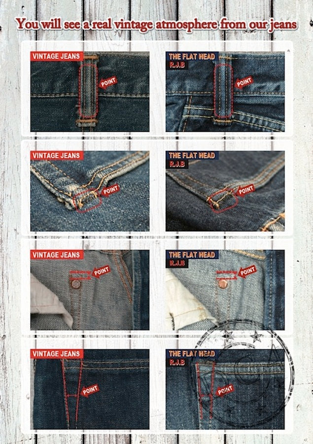 HARD BIRD - 14.5oz Selvedge Denim - U.S. Texas Cotton - Tapered Cut - Produced by *The Flat Head*