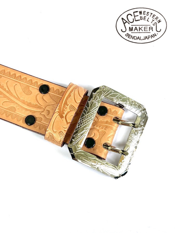 ACE WESTERN BELTS ★ Style No.900B ★ Handmade Vintage Reproduction Cowboy Western Belt - Russet