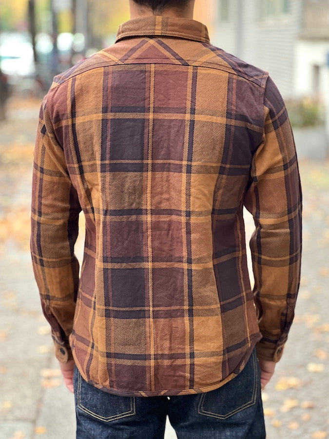 UES - 15.5oz Extra Heavy Flannel Shirt - 502451 Orange - ONE OF THE HEAVIEST FLANNELS !
