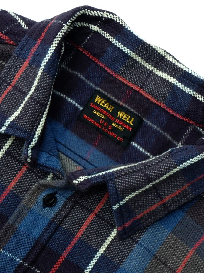 14.5oz Heavy Flannel Shirt - 502653 - Blue