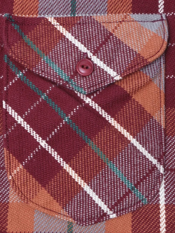 14.5oz Heavy Flannel Shirt - 502653 - Wine