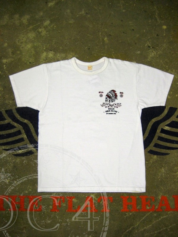 DC4 & The Flat Head - *1. European Party*  -  White T-Shirt