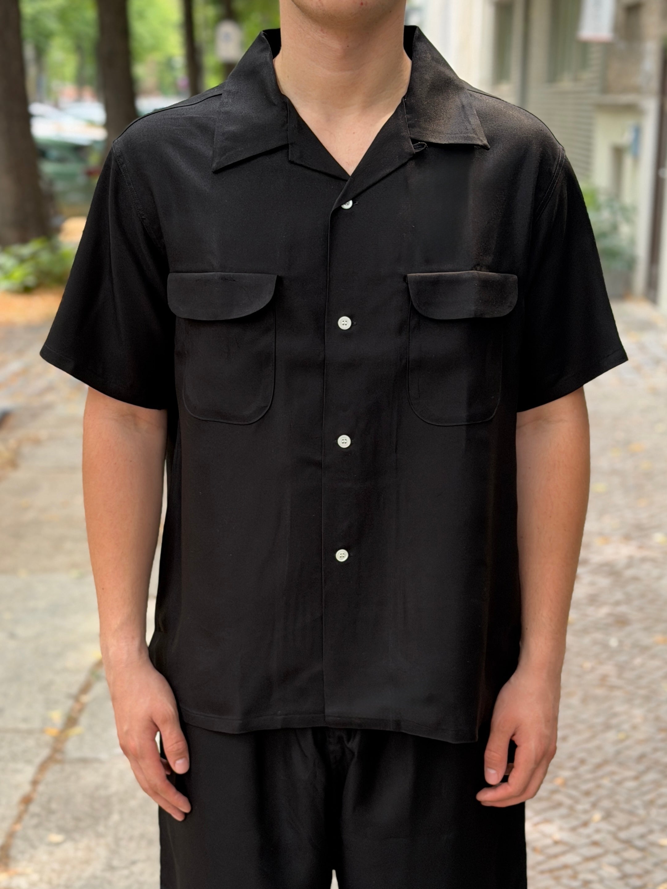 WEARMASTERS - Lot.878 Flap Pocket Rayon Shirt - Black
