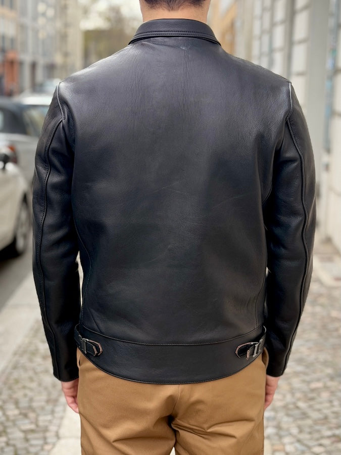 AD-01 CENTER-ZIP JACKET (SHEEP) BLACK