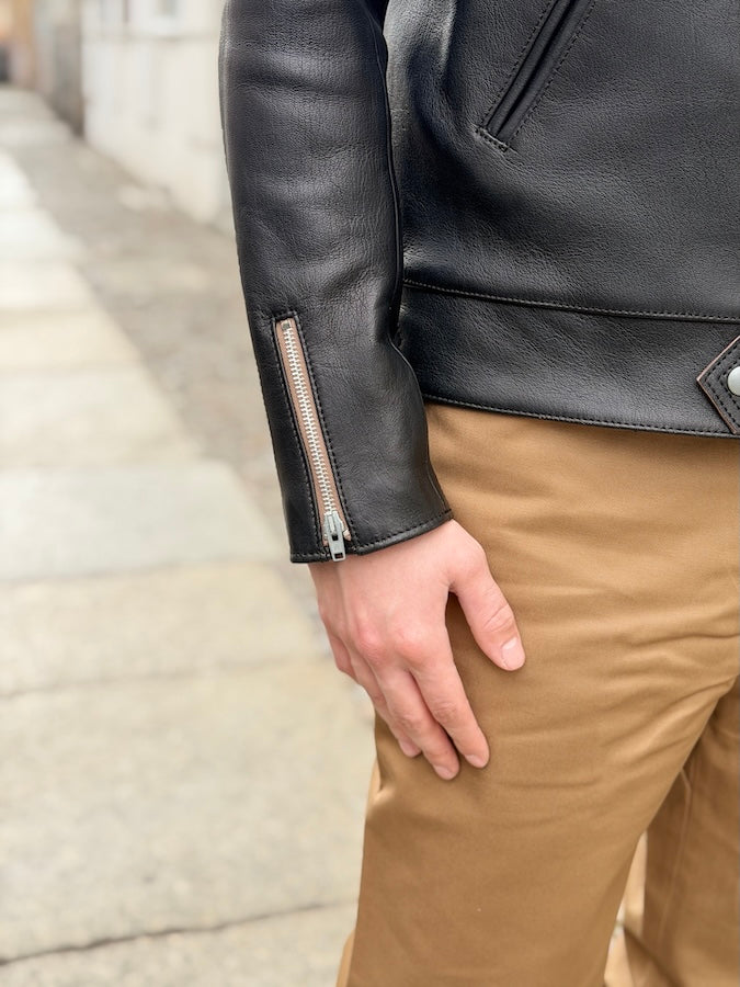 AD-01 CENTER-ZIP JACKET (SHEEP) BLACK