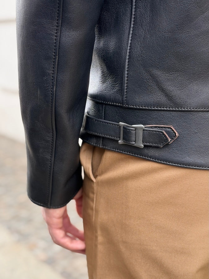 AD-01 CENTER-ZIP JACKET (SHEEP) BLACK