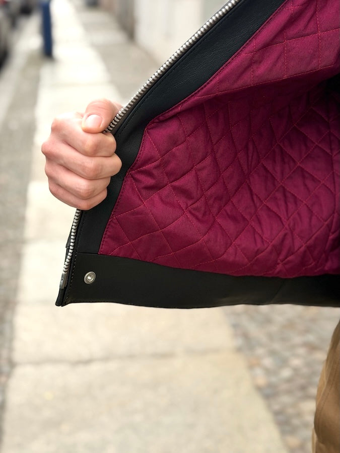 AD-01 CENTER-ZIP JACKET (SHEEP) BLACK