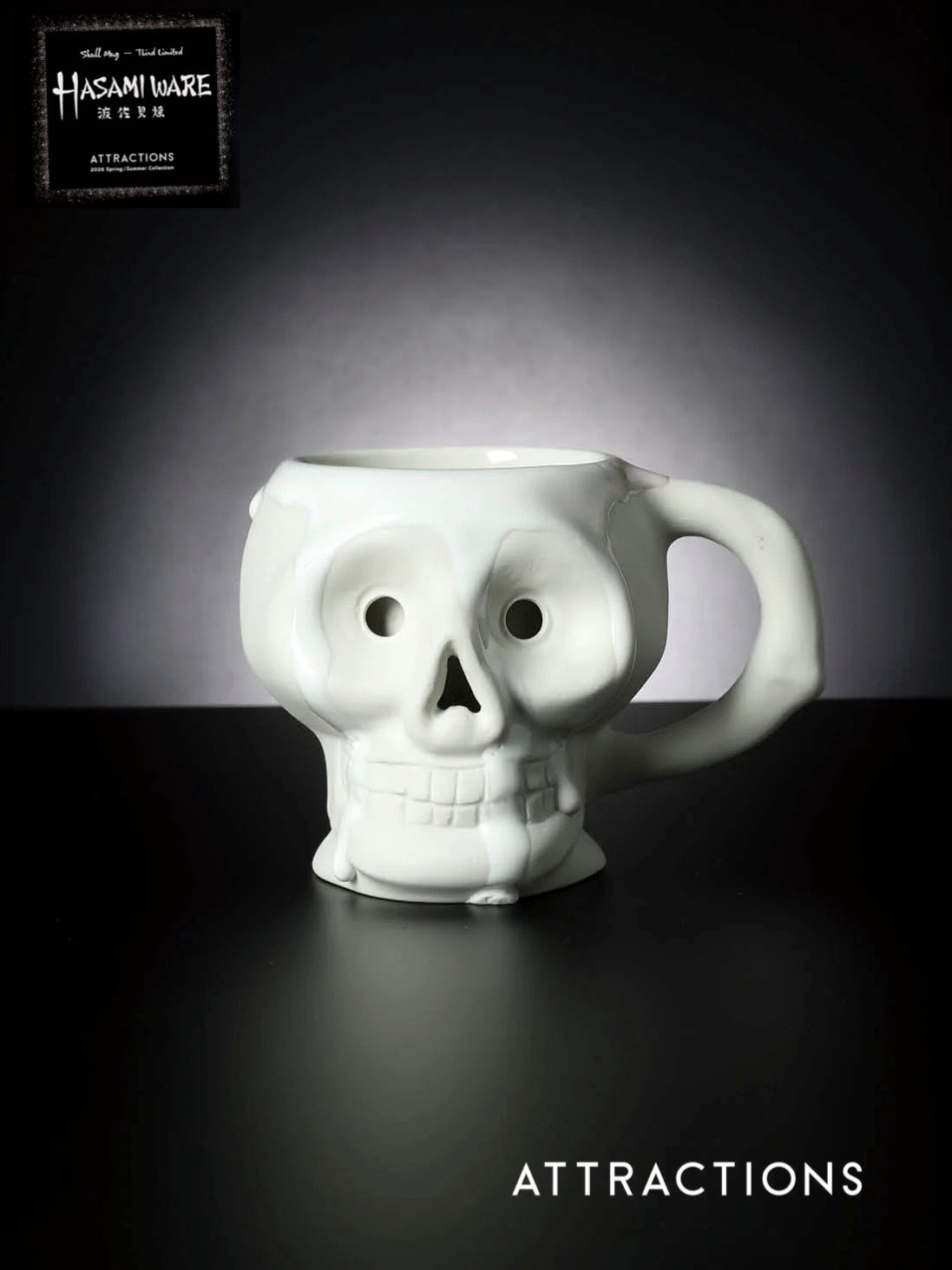 Attractions x 波佐見焼 - SKULL MUG - White